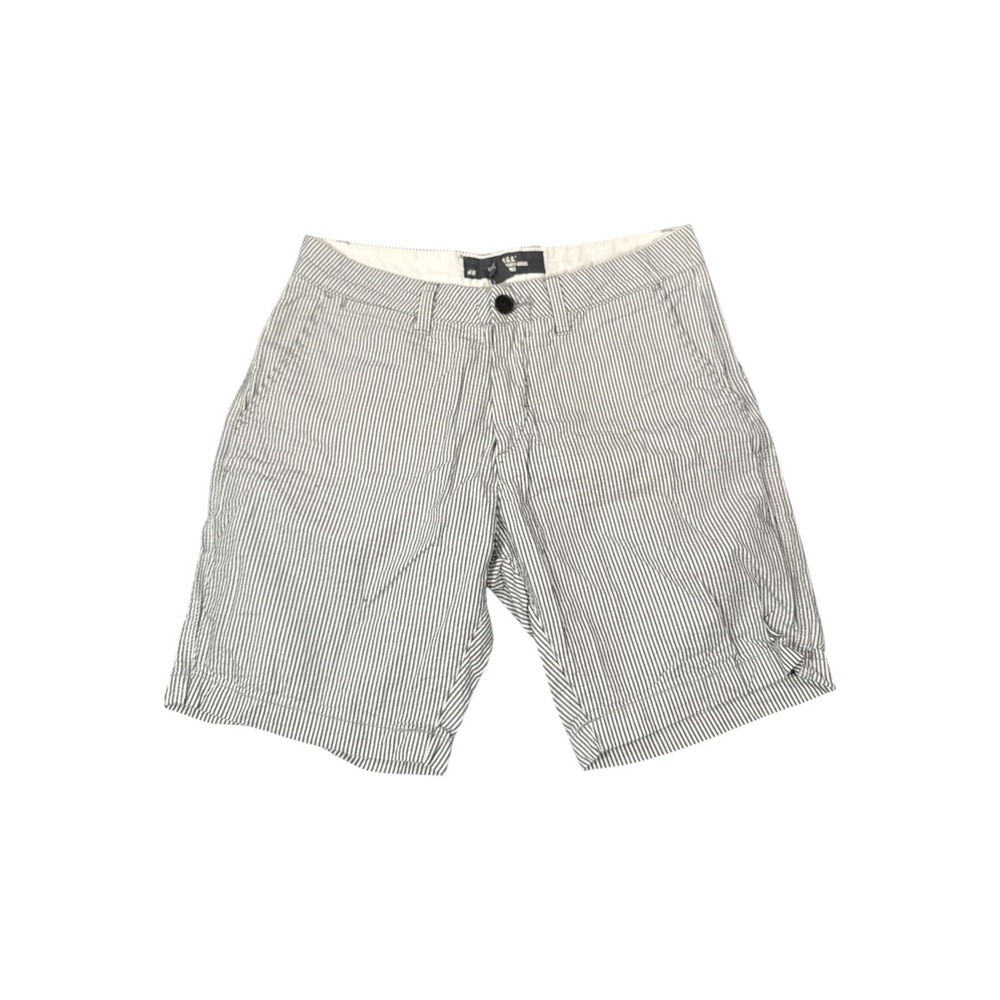 HM LOGG‎ Mens Navy White Striped Seersucker Shorts Size 30